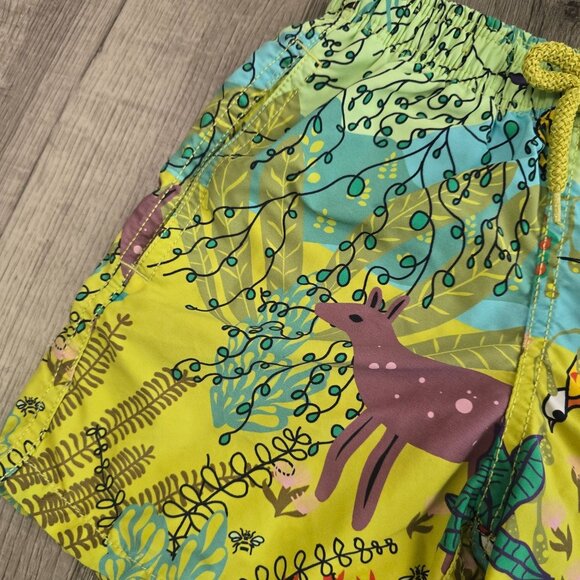 Vilebrequin Boys Tropical Print Swim Shorts Size 8 Years Elastic Waist W/ Pocket - Picture 14 of 15